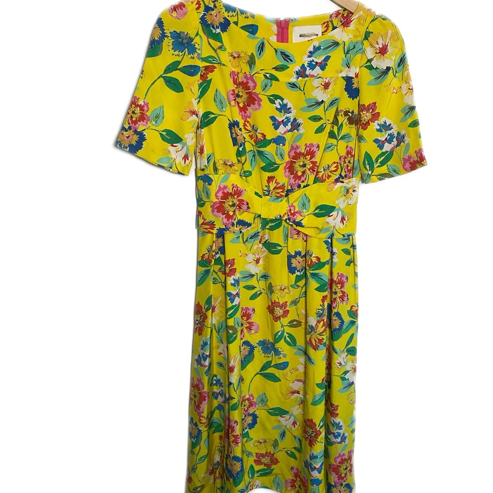 Kate Spade Yellow Floral Midi Dress